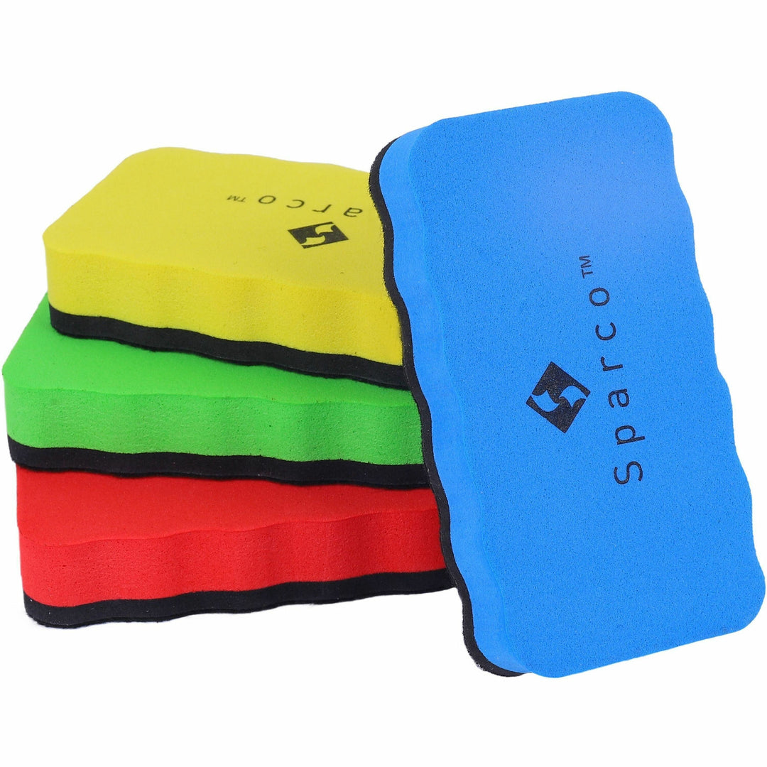 Image of Sparco 70210 Magnetic Whiteboard Erasers, Magnetic, Assorted, EVA Foam, 12 / Box