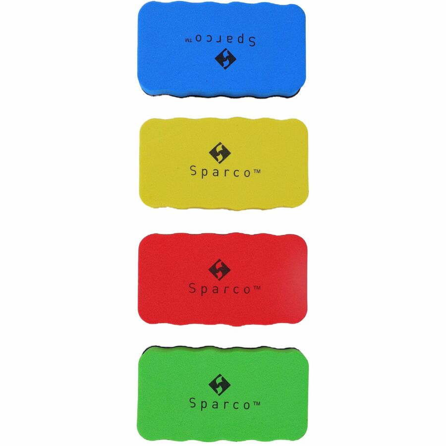 Image of Sparco 70210 Magnetic Whiteboard Erasers, Magnetic, Assorted, EVA Foam, 12 / Box