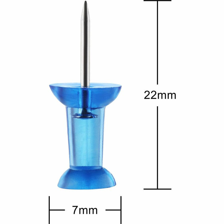 Image of Business Source 81003 1/2" Head Pushpins, 0.50" Head, for Notes, Photo, Corkboard, Bulletin Board, Fabric Panel, Assorted, 600 / Pack