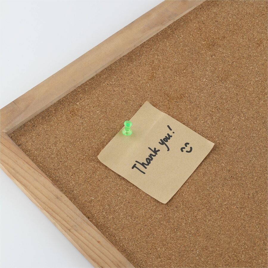 Image of Business Source 81003 1/2" Head Pushpins, 0.50" Head, for Notes, Photo, Corkboard, Bulletin Board, Fabric Panel, Assorted, 600 / Pack