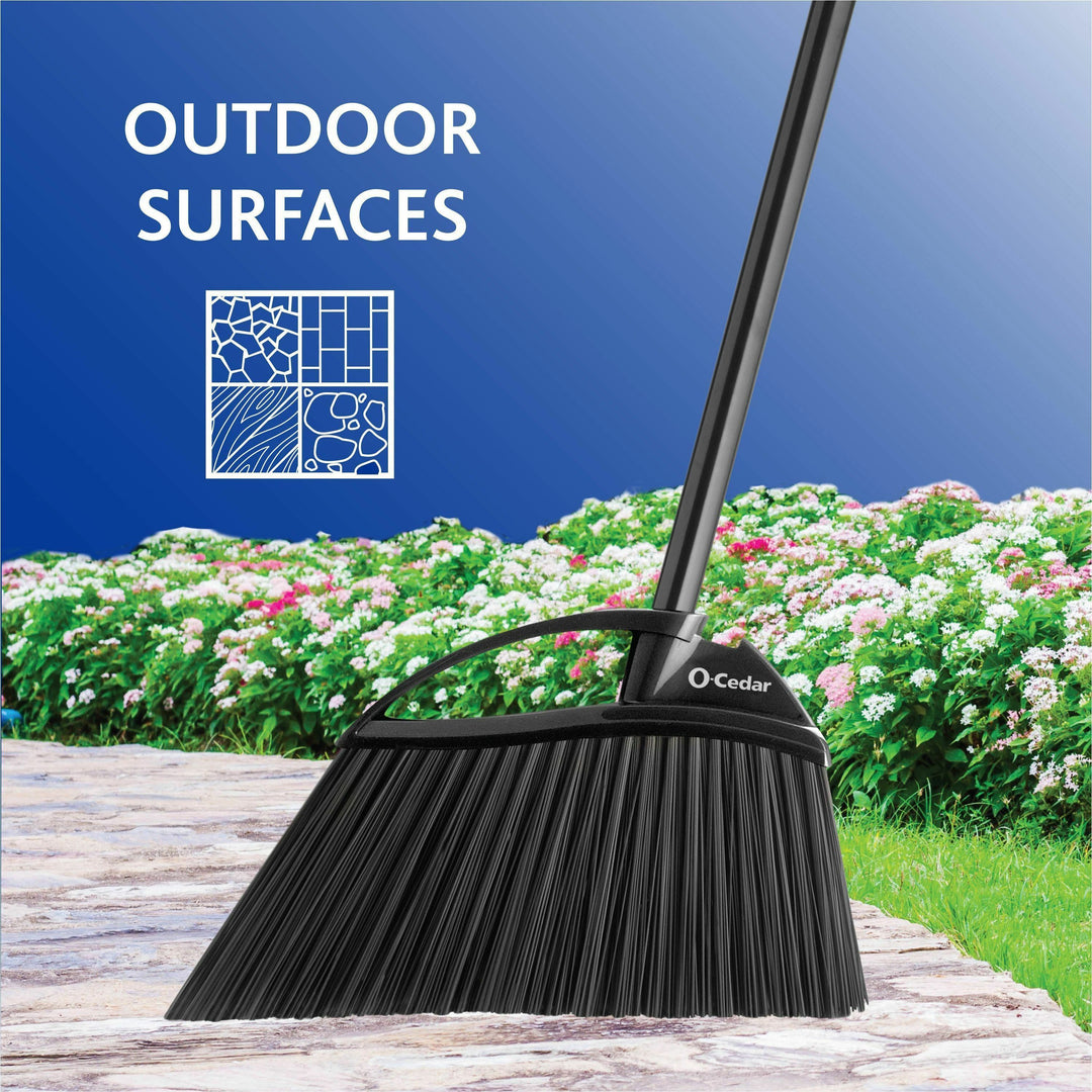 Image of O-Cedar 168215 PowerCorner Outdoor Broom, Black, Gray, 1 Each