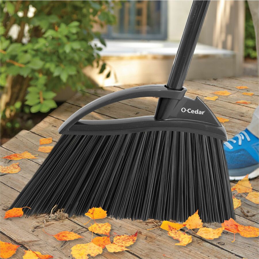 Image of O-Cedar 168215 PowerCorner Outdoor Broom, Black, Gray, 1 Each