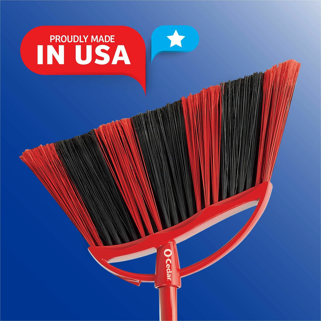 Image of O-Cedar 172134 PowerCorner One Sweep Broom, Red, Black, Gray, 1 Each