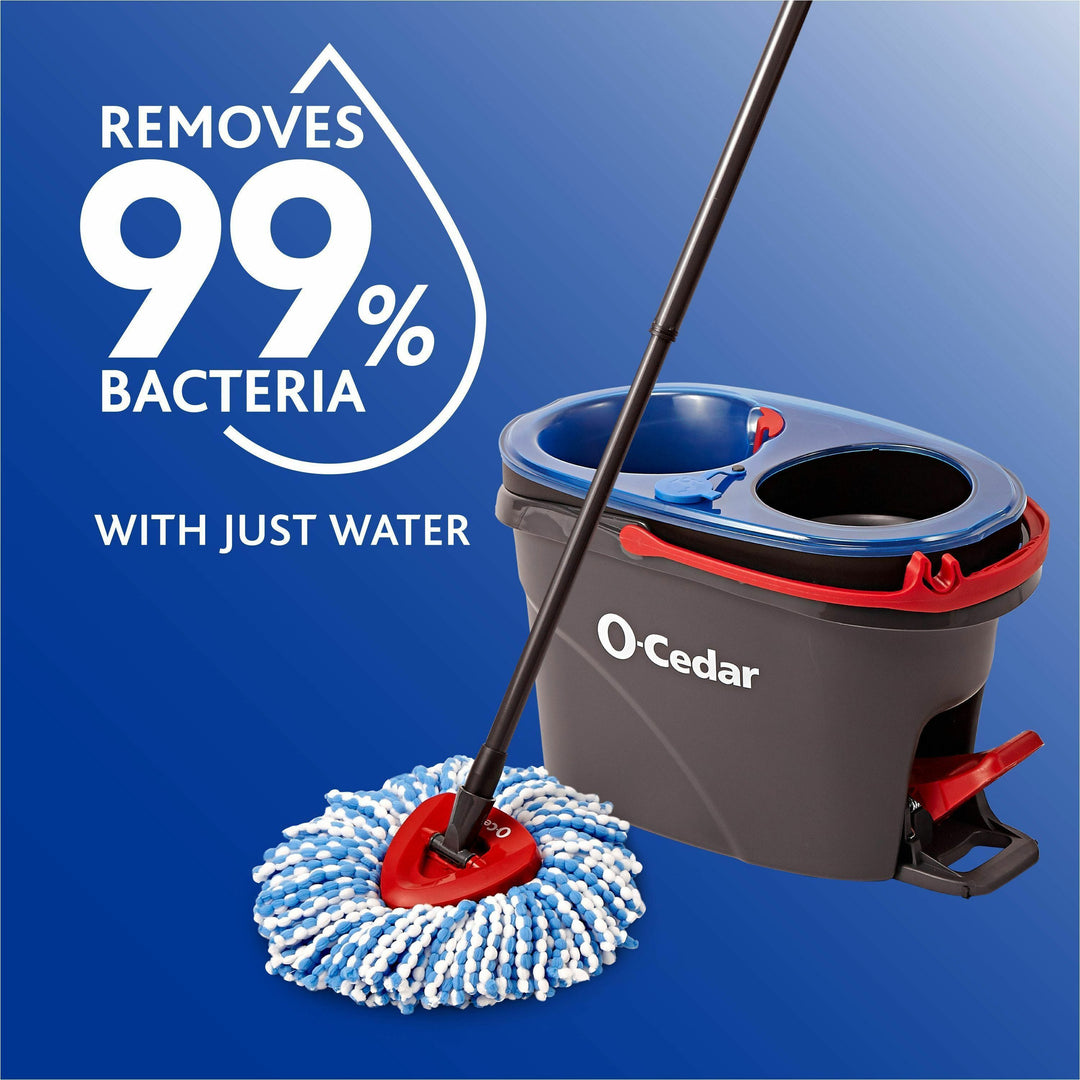 Image of O-Cedar 168534 EasyWring RinseClean Spin Mop, MicroFiber Head, Washable, Reusable, Machine Washable, Refillable, Telescopic Handle, Multi, 1 Each