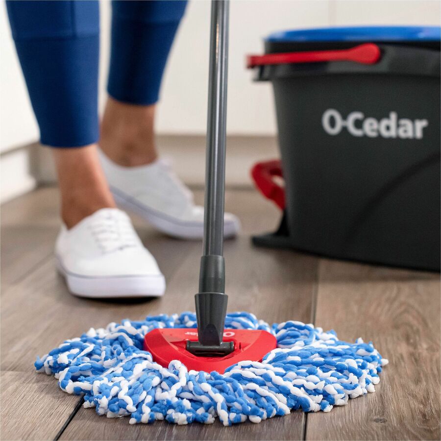 Image of O-Cedar 168534 EasyWring RinseClean Spin Mop, MicroFiber Head, Washable, Reusable, Machine Washable, Refillable, Telescopic Handle, Multi, 1 Each