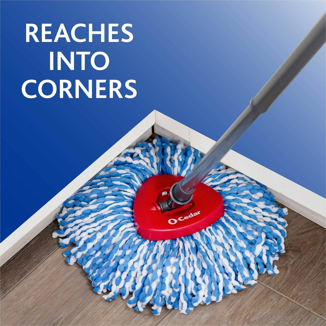 Image of O-Cedar 168534 EasyWring RinseClean Spin Mop, MicroFiber Head, Washable, Reusable, Machine Washable, Refillable, Telescopic Handle, Multi, 1 Each
