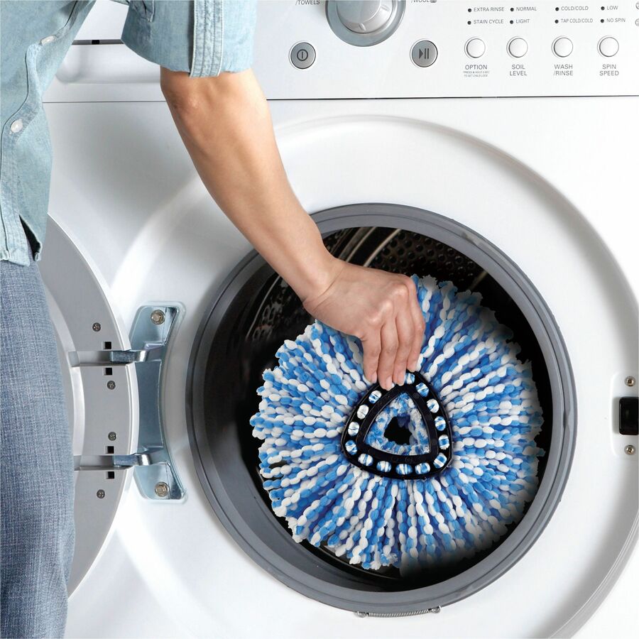 Image of O-Cedar 168534 EasyWring RinseClean Spin Mop, MicroFiber Head, Washable, Reusable, Machine Washable, Refillable, Telescopic Handle, Multi, 1 Each