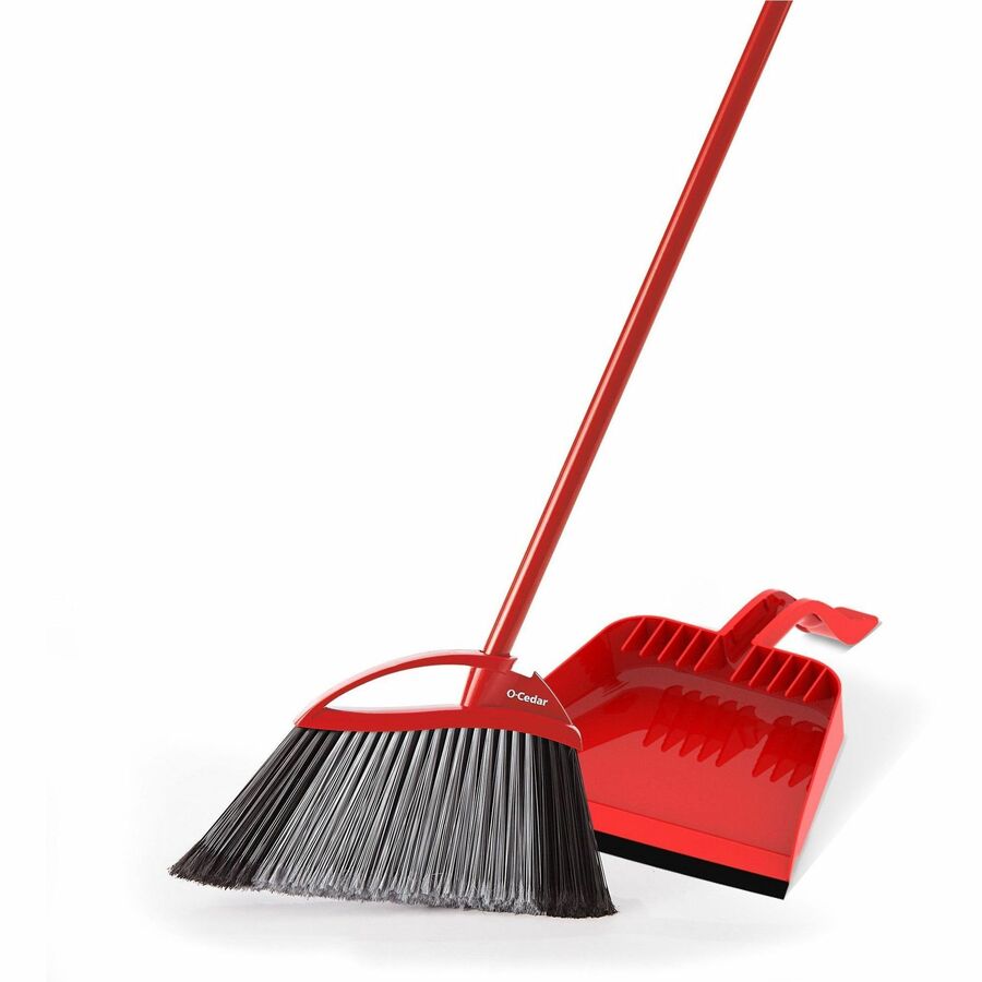 Image of O-Cedar 168020 PowerCorner Pet Pro Broom, Red, Black, Gray, 1 Each