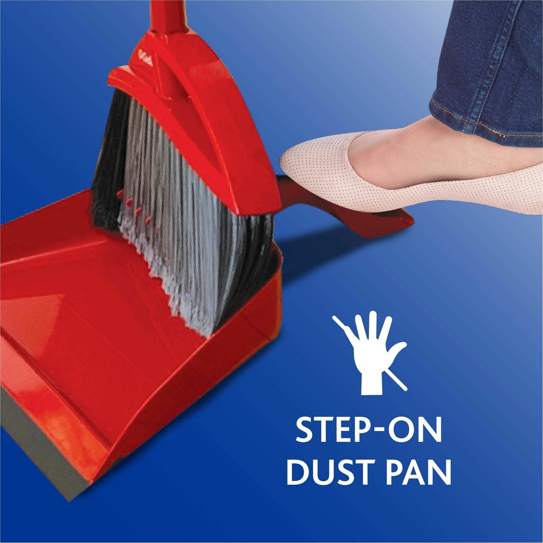 Image of O-Cedar 168020 PowerCorner Pet Pro Broom, Red, Black, Gray, 1 Each