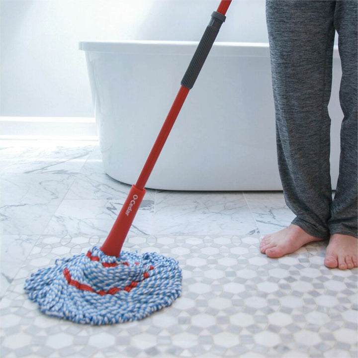 Image of O-Cedar® Mop,MicroTwist,w/Microfiber Pad/Handle,Red/Blue/White