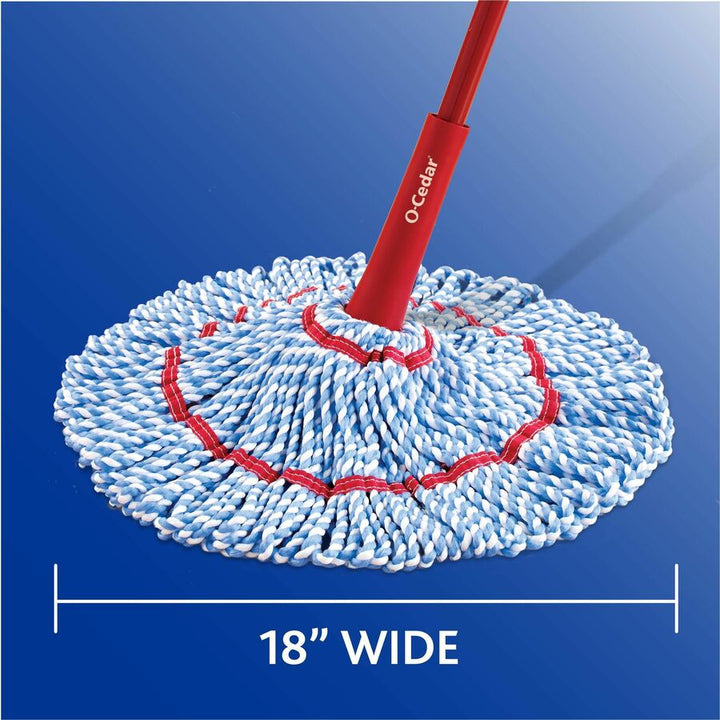 Image of O-Cedar® Mop,MicroTwist,w/Microfiber Pad/Handle,Red/Blue/White