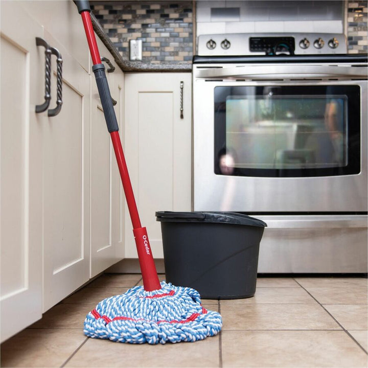 Image of O-Cedar® Mop,MicroTwist,w/Microfiber Pad/Handle,Red/Blue/White