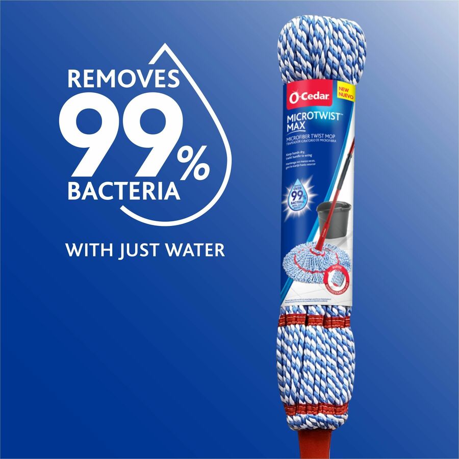 Image of O-Cedar® Mop,MicroTwist,w/Microfiber Pad/Handle,Red/Blue/White