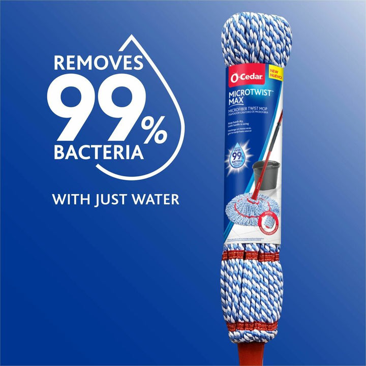 Image of O-Cedar® Mop,MicroTwist,w/Microfiber Pad/Handle,Red/Blue/White