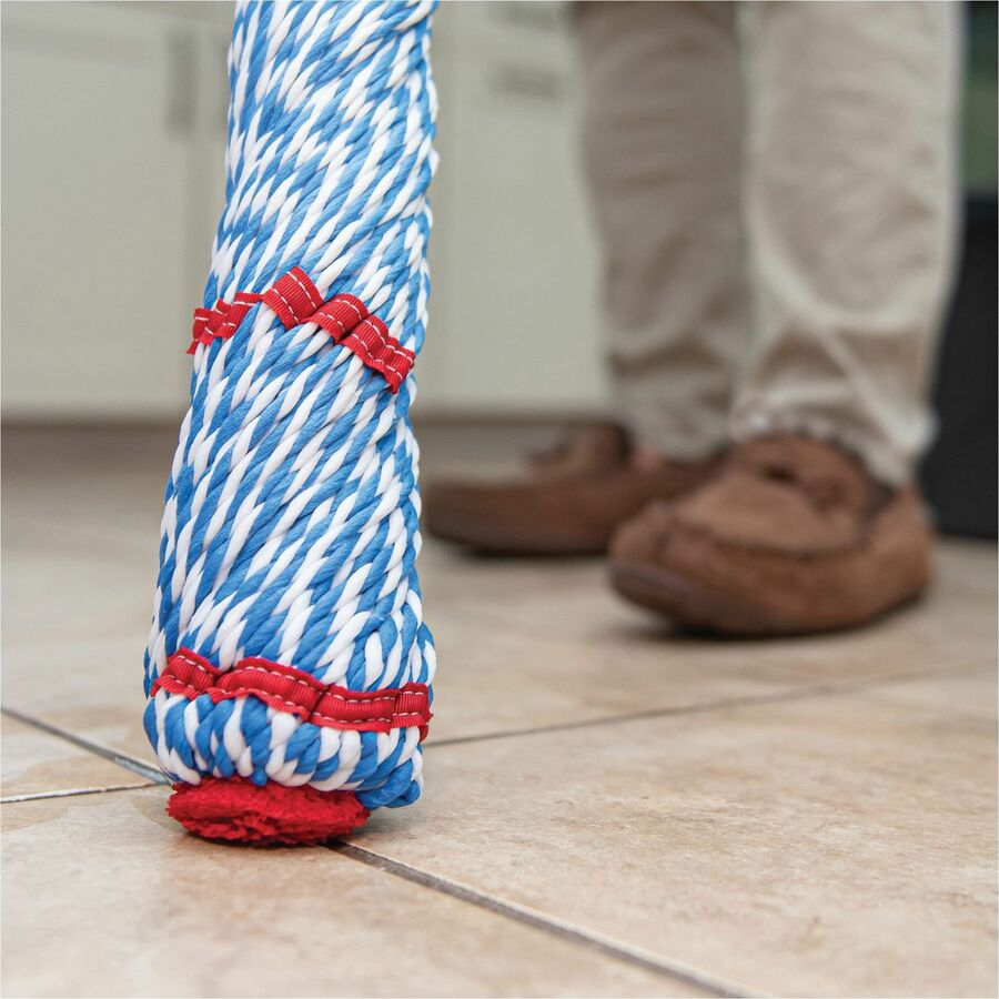 Image of O-Cedar® Mop,MicroTwist,w/Microfiber Pad/Handle,Red/Blue/White