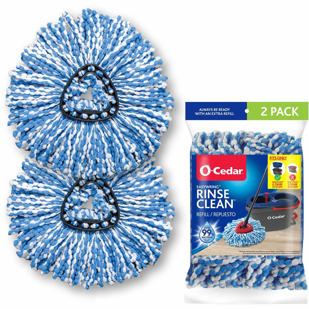 Image of O-Cedar 172092 EasyWring Rinse Clean Mop Refill, MicroFiber, Multi, 2 / Pack