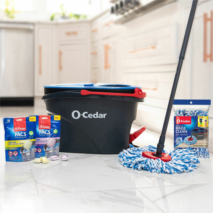 Image of O-Cedar 172092 EasyWring Rinse Clean Mop Refill, MicroFiber, Multi, 2 / Pack