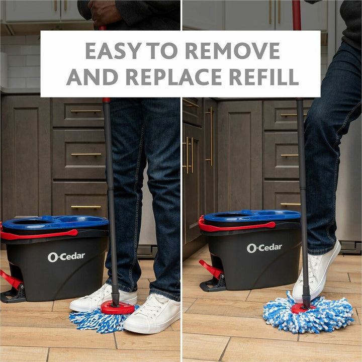 Image of O-Cedar 172092 EasyWring Rinse Clean Mop Refill, MicroFiber, Multi, 2 / Pack