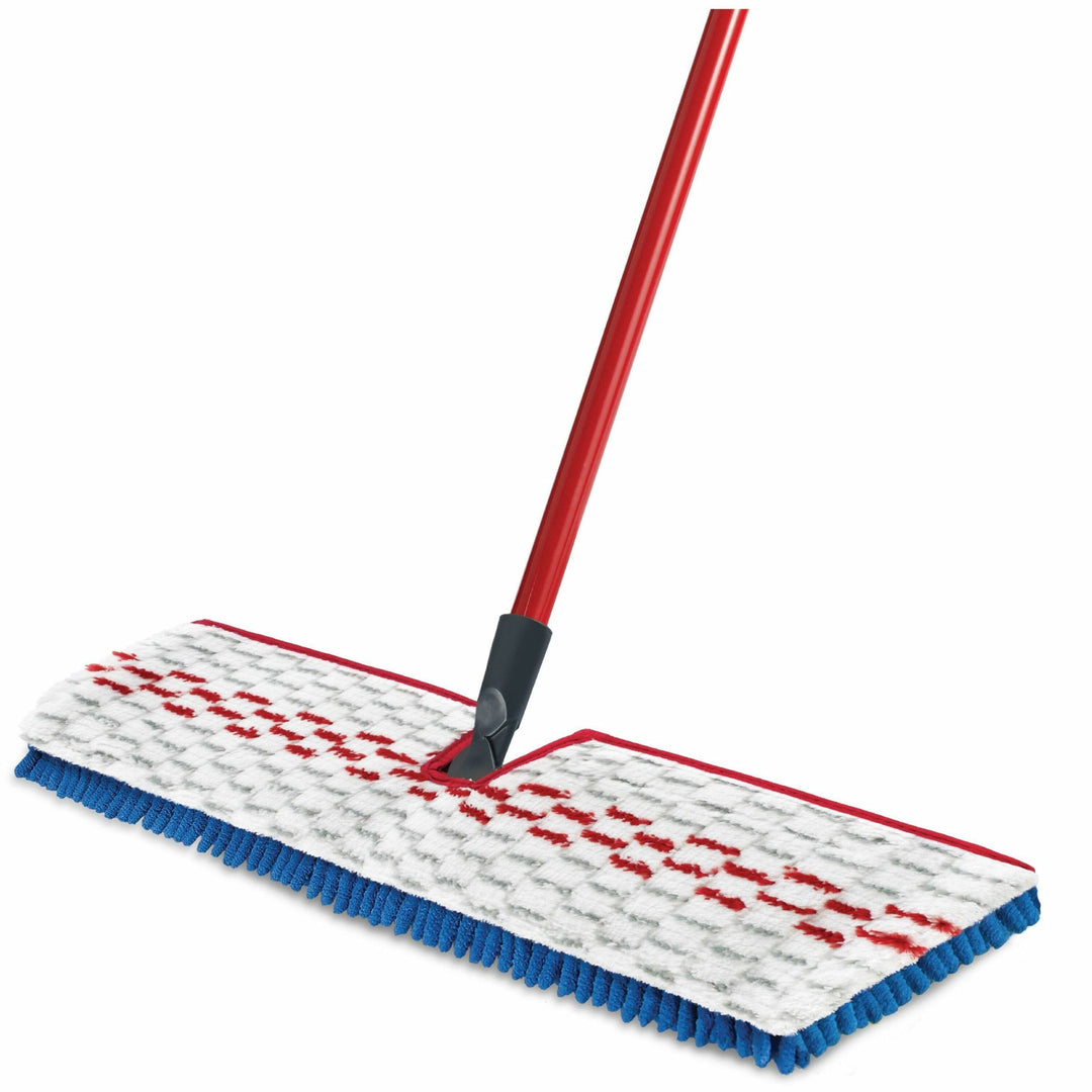 Image of O-Cedar® Mop,Wet/Dry,3-in-1,w/Microfiber Pad/Handle,Red/Gray/Blue
