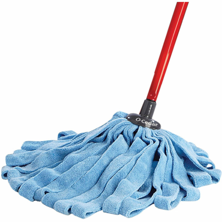 Image of O-Cedar® Mop, Microfiber, w/Red Handle, Blue