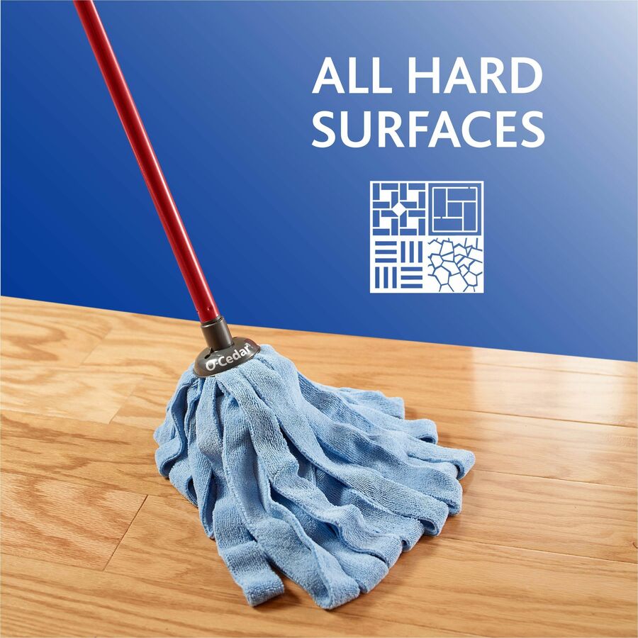 Image of O-Cedar® Mop, Microfiber, w/Red Handle, Blue