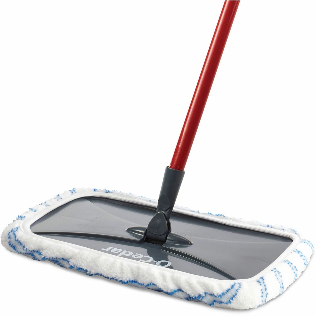 Image of O-Cedar® Mop,Dry/Wet,Microfiber,w/Red Handle,White/Black/Blue