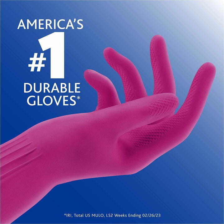 Image of O-Cedar® Gloves,Household Cleaning,Antimicrobial,14"L,Small,Pink