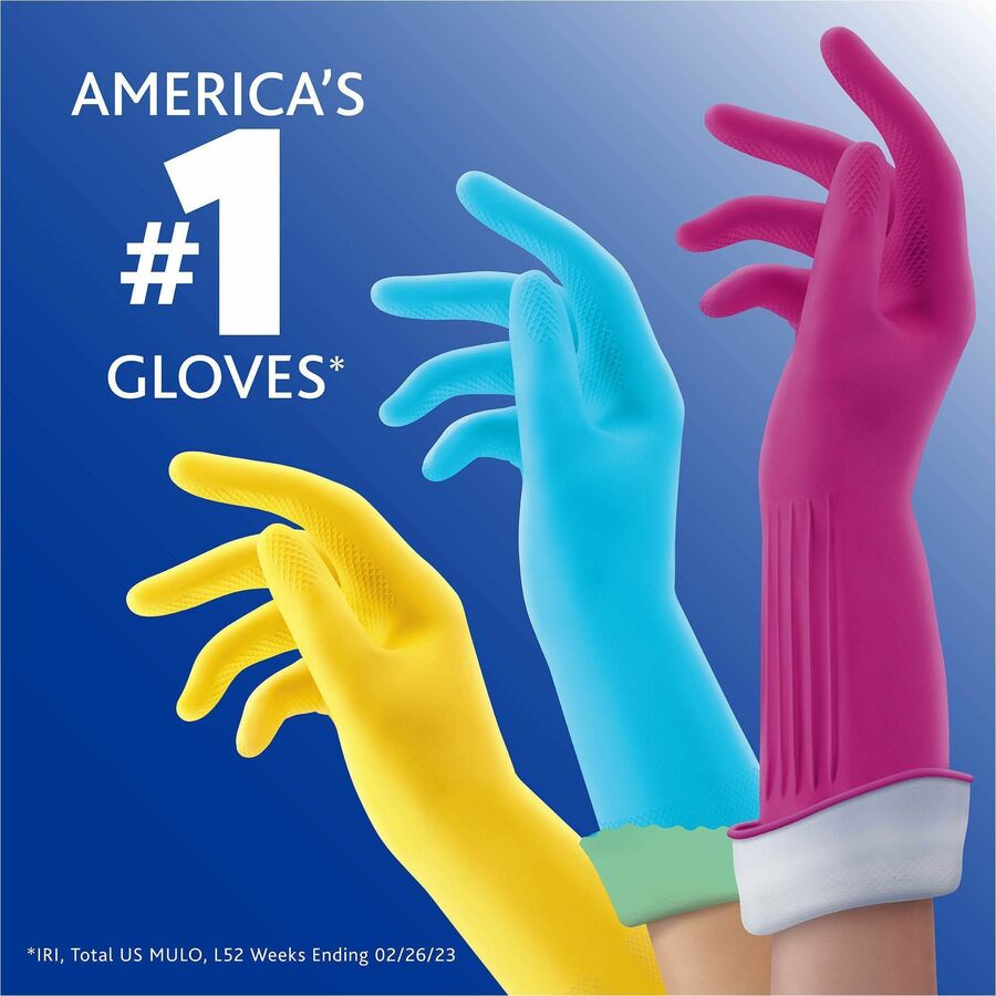Image of O-Cedar® Gloves,Household Cleaning,Antimicrobial,Medium,2/PR,Yellow