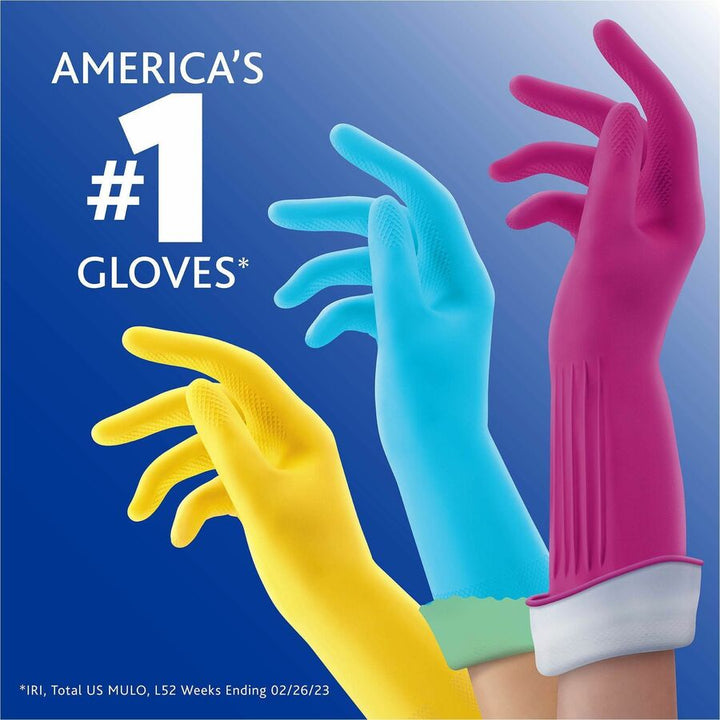 Image of O-Cedar® Gloves,Household Cleaning,Antimicrobial,Medium,2/PR,Yellow