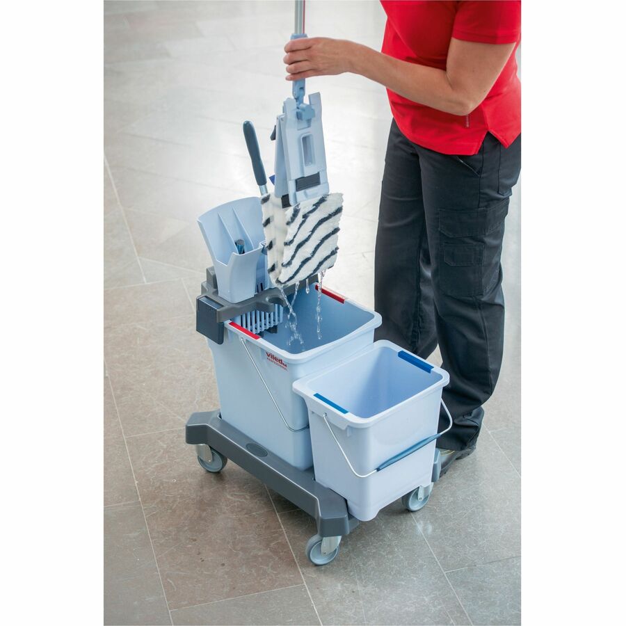 Image of Vileda Professional 148344 UltraSpeed Double Bucket Kit, MicroFiber, Multi, 1 Each