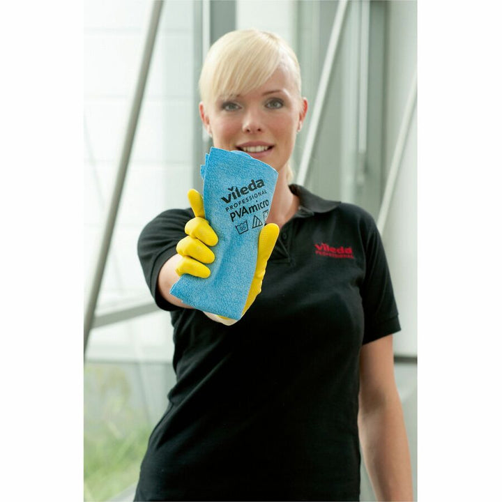 Image of Vileda Professional Cleaning Cloths,Microfiber,14"x15",5/PK,BE