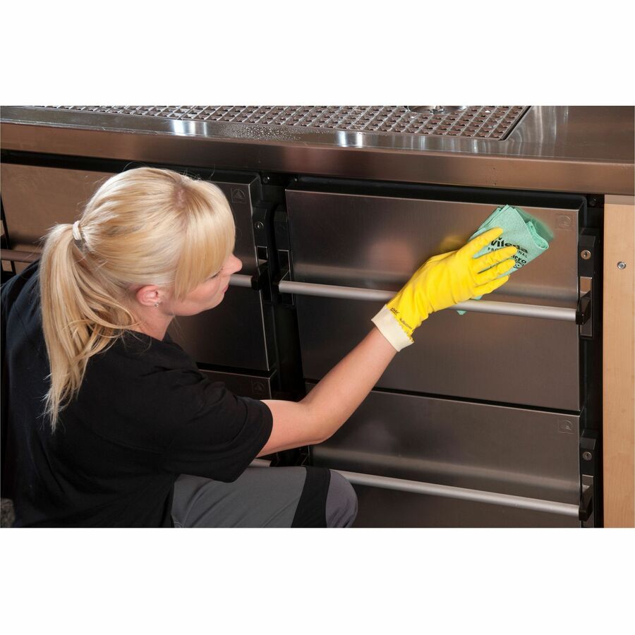 Image of Vileda Professional Cleaning Cloths,Microfiber,14"x15",5/PK,GN