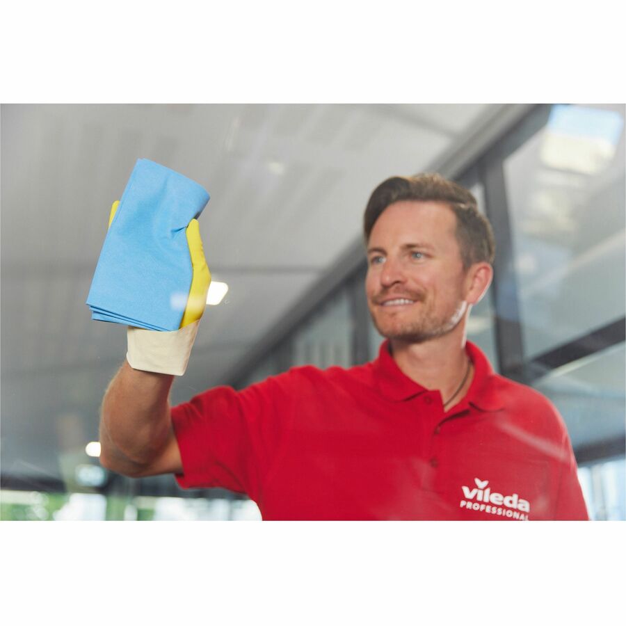 Image of Vileda Professional Cleaning Cloths,Microfiber,Nonwoven,15"x16",5/PK,BE