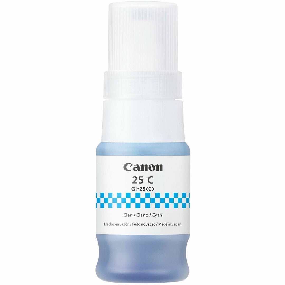 Image of Canon GI-25 Ink Bottles, Inkjet, Cyan, 3000 Pages, 37 mL, 1 Each