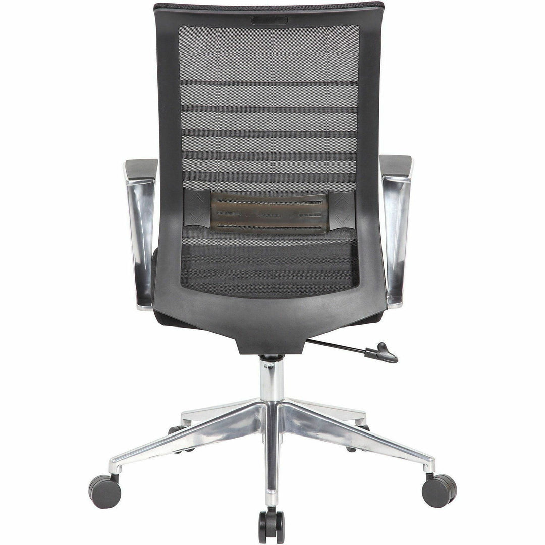 Image of Lorell High-Back Chair,Mesh Back,Fabric Seat,27"x25.5"x40-43",Black