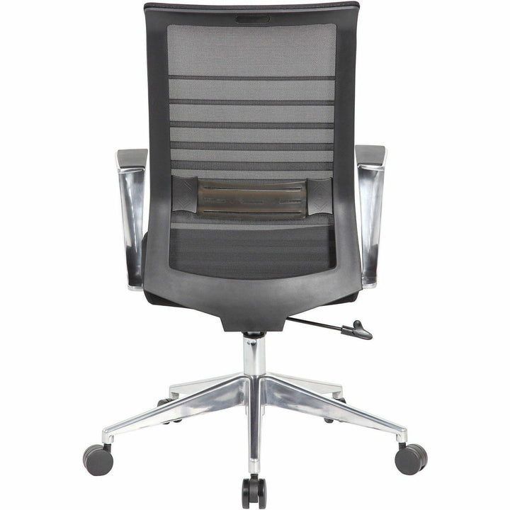 Image of Lorell High-Back Chair,Mesh Back,Fabric Seat,27"x25.5"x40-43",Black