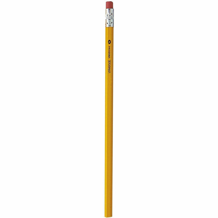 Image of Universal UNV55144 Wood Pencil, Black Lead, HB/#2, Yellow Wood Barrel, 144/Box, 144 / Pack