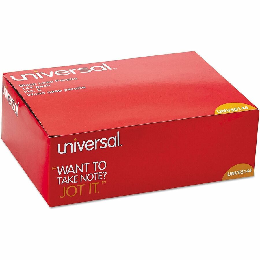 Image of Universal UNV55144 Wood Pencil, Black Lead, HB/#2, Yellow Wood Barrel, 144/Box, 144 / Pack