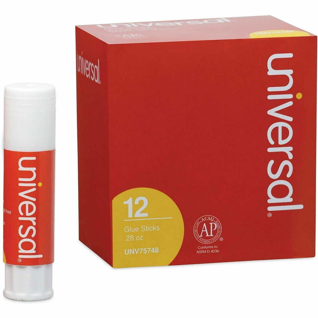 Image of Universal UNV75748 Glue Stick, 0.28 oz, Clear, 12 / Pack