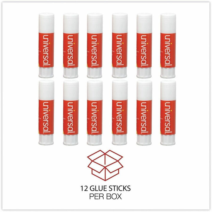 Image of Universal UNV75748 Glue Stick, 0.28 oz, Clear, 12 / Pack