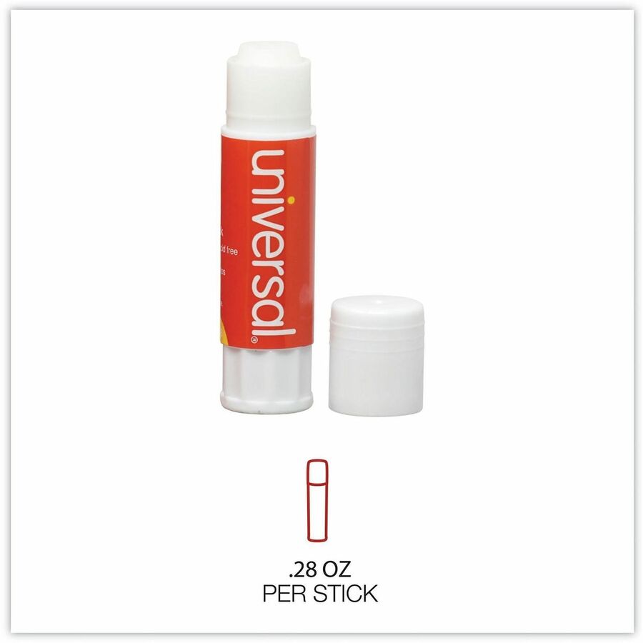 Image of Universal UNV75748 Glue Stick, 0.28 oz, Clear, 12 / Pack