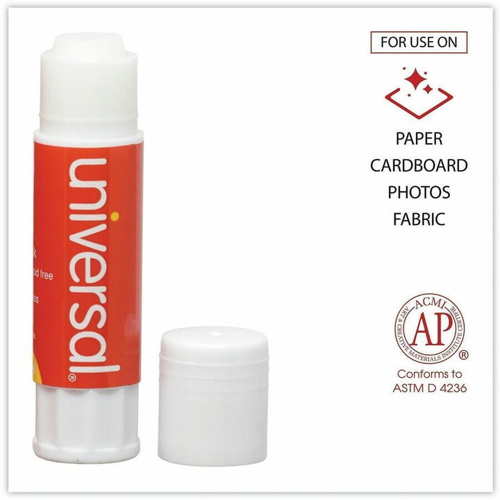 Image of Universal UNV75748 Glue Stick, 0.28 oz, Clear, 12 / Pack