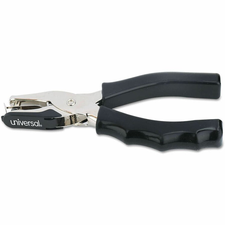 Image of Universal UNV74321 Manual Hole Punch, 1 Punch Head(s), 8 Sheet, Round Shape, Metal, Rubber, Black, 1 Each