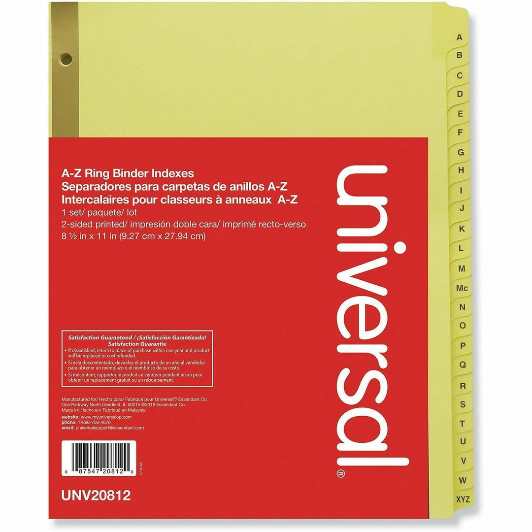 Image of Universal UNV20812 Printed Alpha Index Dividers