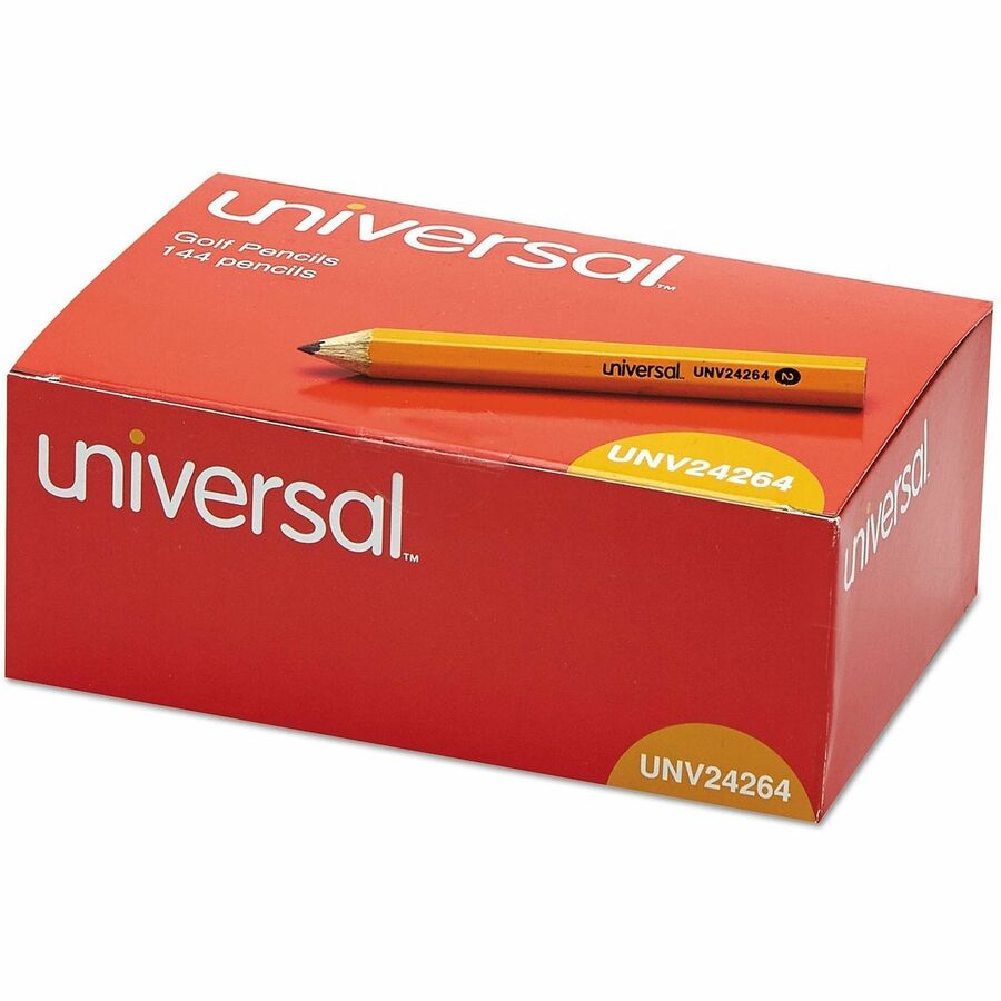 Image of Universal UNV24264 Wood Pencil, Black Lead, HB/#2, Yellow Wood Barrel, 144 / Box