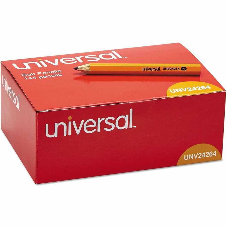 Image of Universal UNV24264 Wood Pencil, Black Lead, HB/#2, Yellow Wood Barrel, 144 / Box