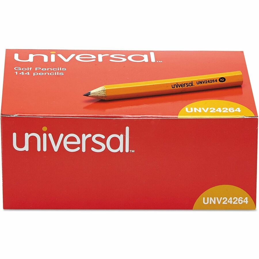 Image of Universal UNV24264 Wood Pencil, Black Lead, HB/#2, Yellow Wood Barrel, 144 / Box