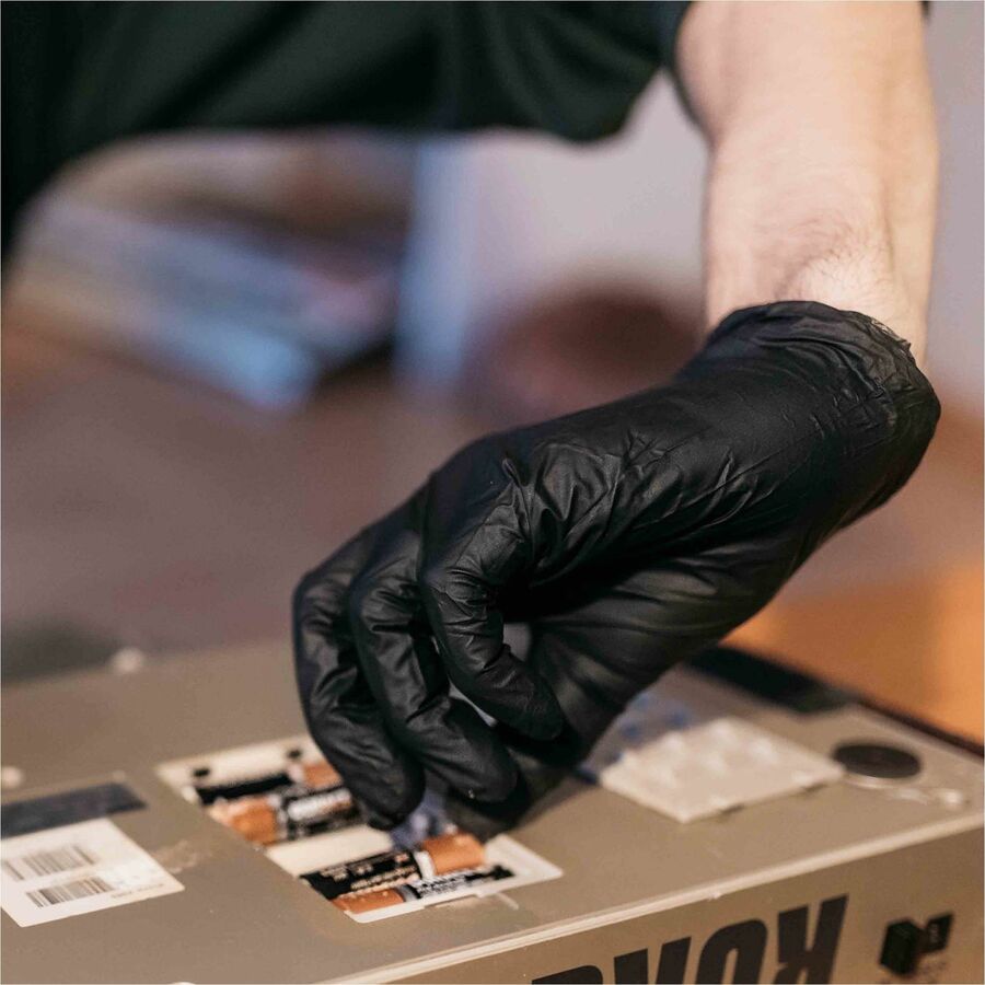 Image of Gloveworks GPNB42100 Industrial Black Nitrile Disposable Gloves