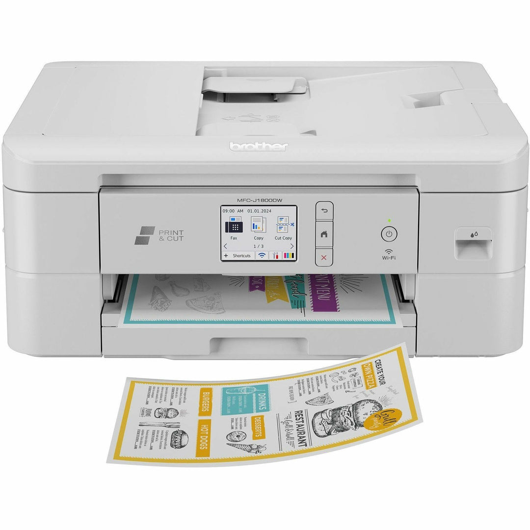 Image of Brother Printer,w/PaperCutter,Cpy/Scn/Fax,15-7/10"x13-1/2"x6-4/5",WE