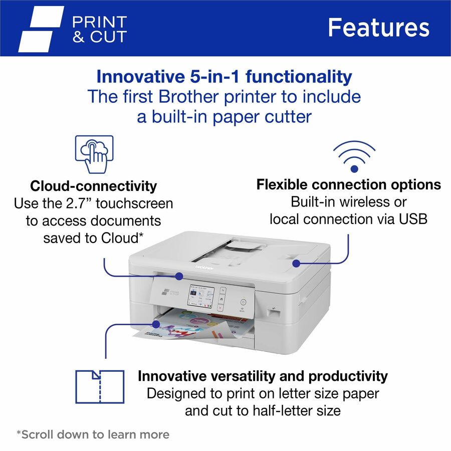 Image of Brother MFC-J1800DW Inkjet Multifunction Printer